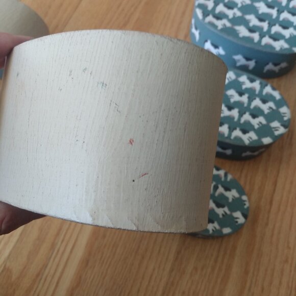 Vintage Nesting Shaker Boxes Hand Painted Cows Country Farmhouse Decor - Picture 8 of 12